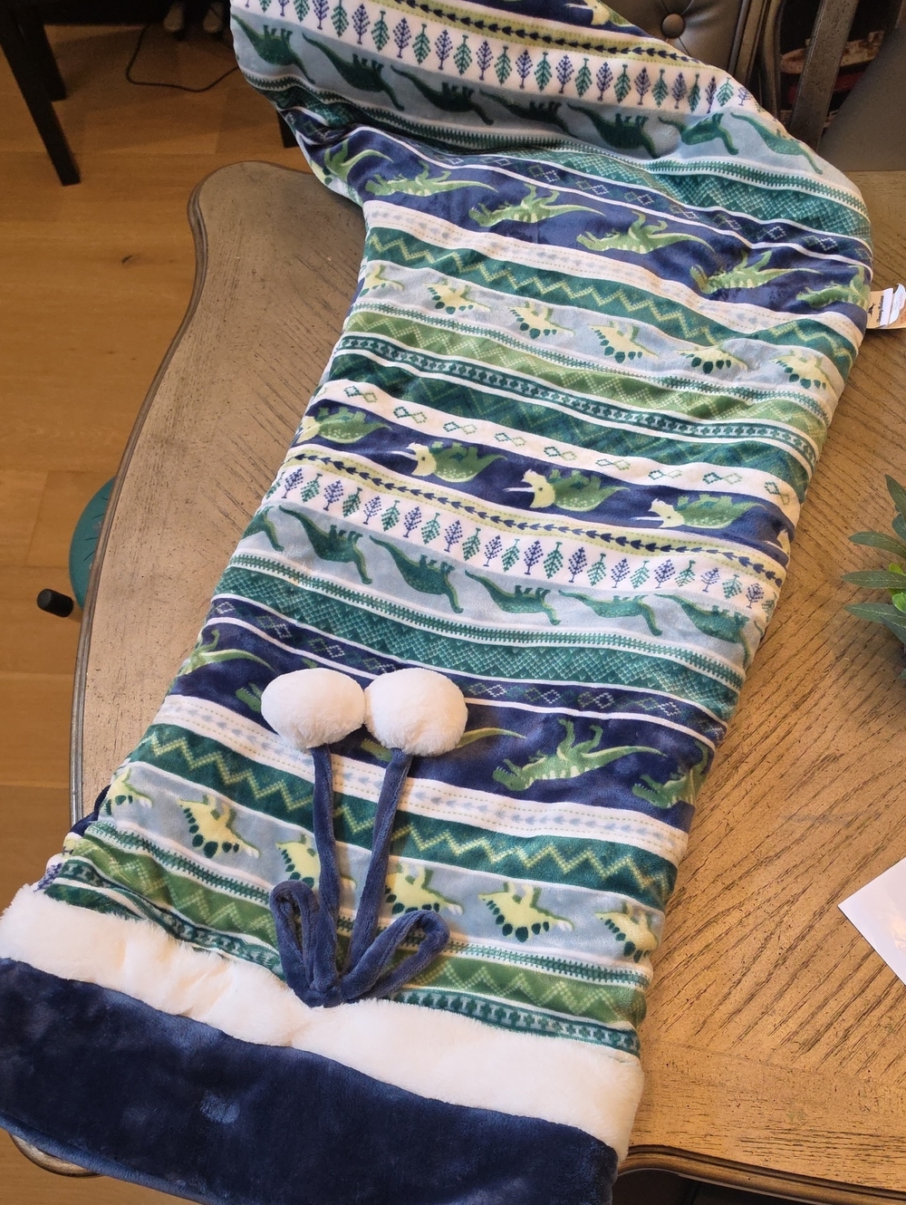 Tommy Bahama Plush Dinosaur Sleeping Bag Blanket